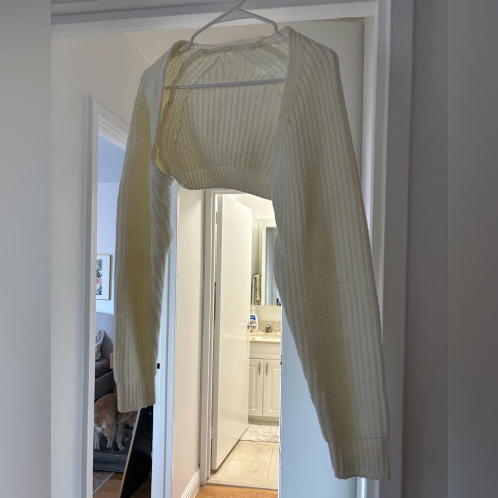 Cream colored shrug sweater